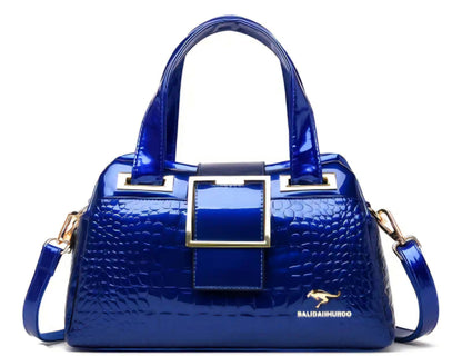 Elegant Buckle Crocodile Handbag