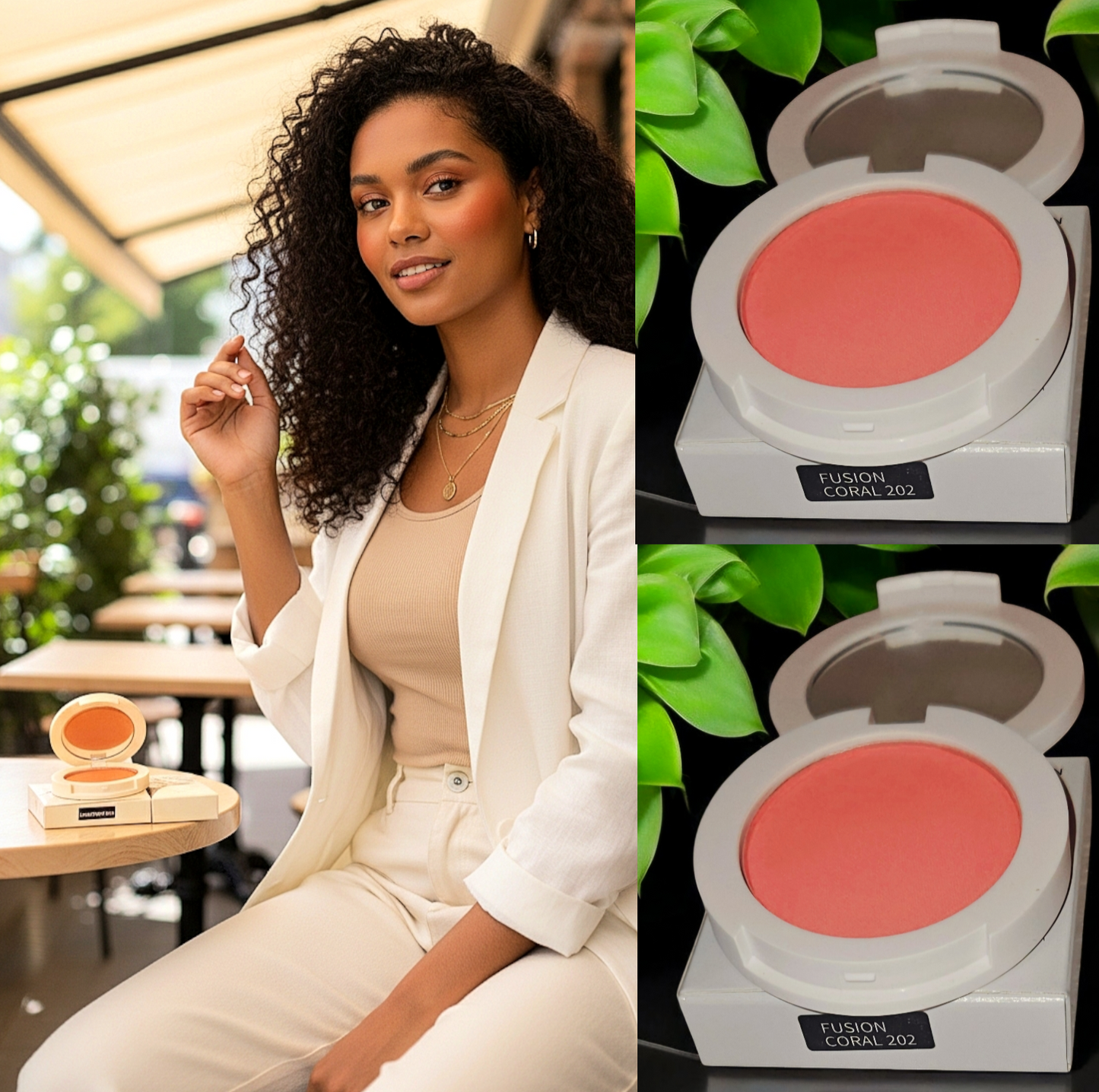 JTEN'S Compact Radiant Silk Highlight Blush-Powders