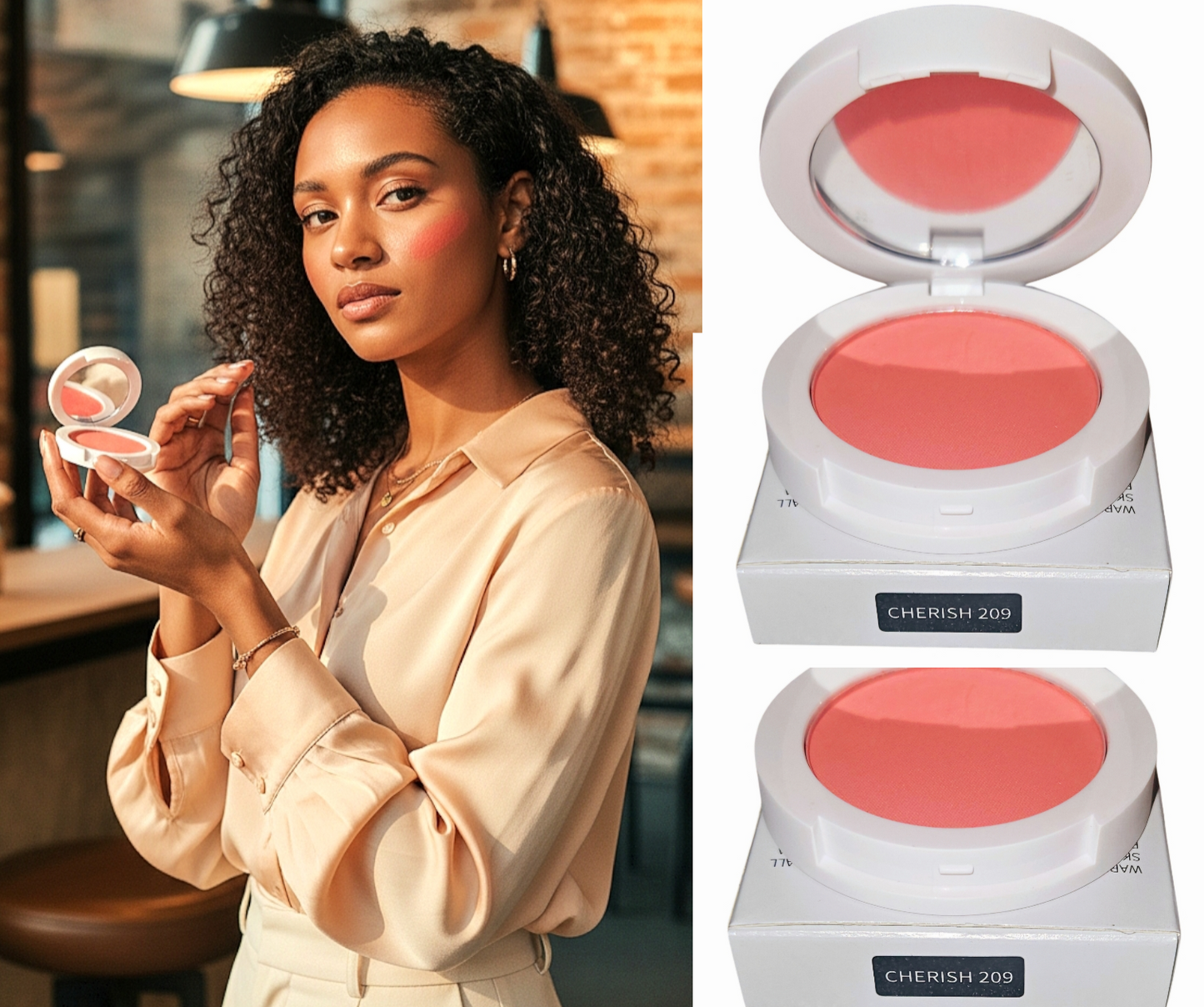 JTEN'S Compact Radiant Silk Highlight Blush-Powders