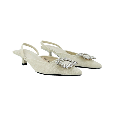 Elegant Sandals W/Crystal Buckle