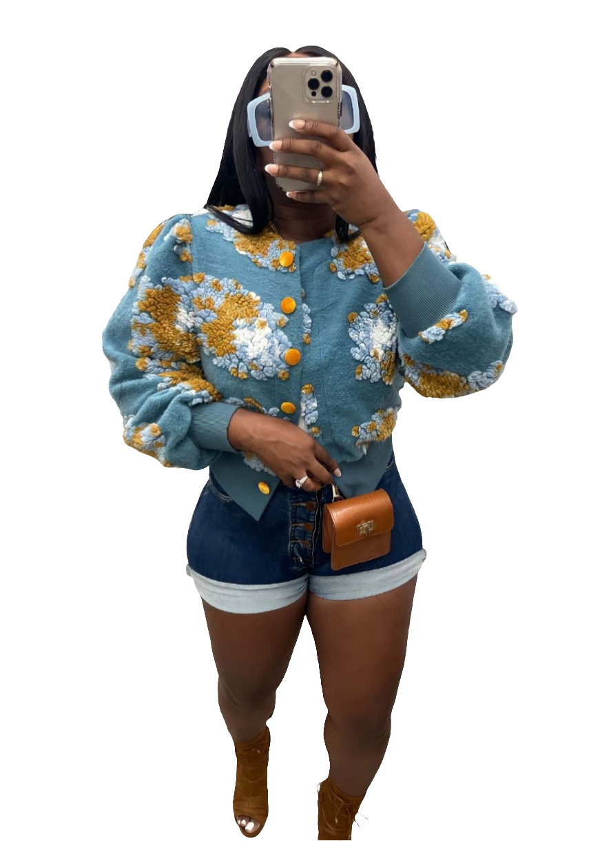Multicolored Floral Print Jackets
