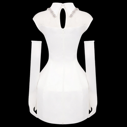 Satin Dress With Glove