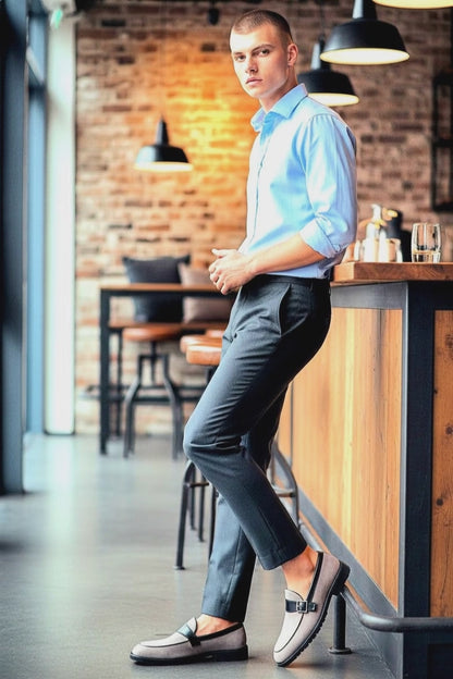 Italian Genuine Leather Penny-Loafers