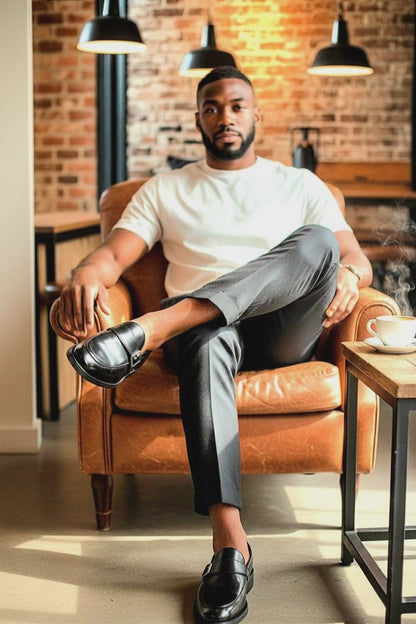 Italian Genuine Leather Penny-Loafers